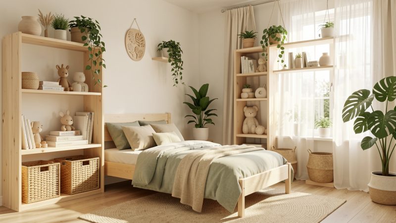Chambre d’enfant écoresponsable : matériaux, lumière et air sain